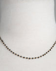 128J Gold Necklace w Black Diamonds