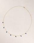 08.25.857 18kt Gold Necklace with Blue Sapphires
