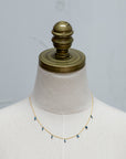 08.25.858 18kt Gold Necklace with London Blue Topaz