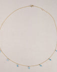 08.25.860 18kt Gold Necklace with Swiss Blue Topaz