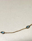 08.25.861 18kt Gold Necklace with London Blue Topaz