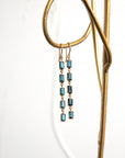 08.26.801 Gold Blue Topaz Earrings