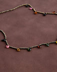 224J Tourmaline and Pyrite Necklace