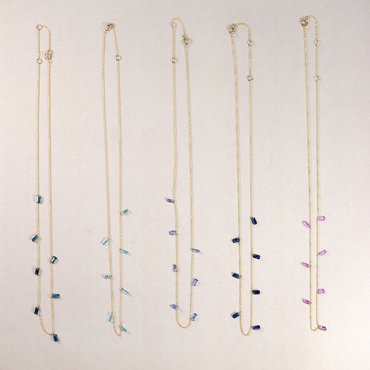 08.25.860 18kt Gold Necklace w Swiss Blue Topaz