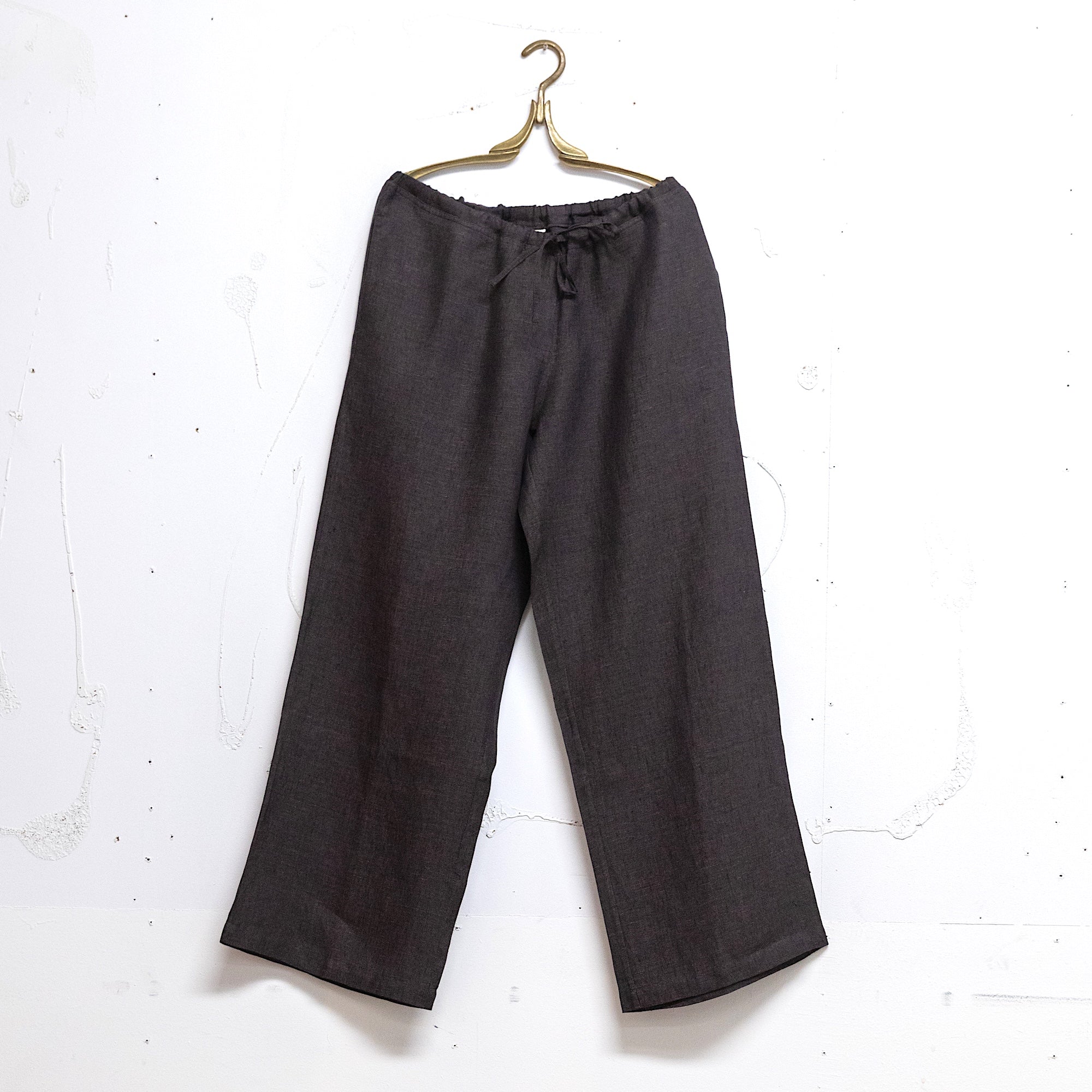 パンツ MAATEE&SONS WORK PANTS BLK LINEN 25ss 2 MAATEE&SONS マーティーアンドサンズ】WORK PANTS BLK - THIRTY