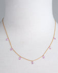 101J - 18kt Gold Necklace w Pink Sapphires