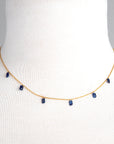 08.25.857 18kt Gold Necklace with Blue Sapphires