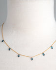 08.25.858 18kt Gold Necklace with London Blue Topaz
