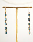 08.26.801 Gold Blue Topaz Earrings