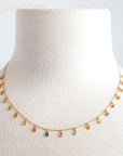 122J- 18kt Gold Necklace w Multi Sapphires