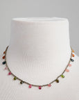 224J Tourmaline and Pyrite Necklace