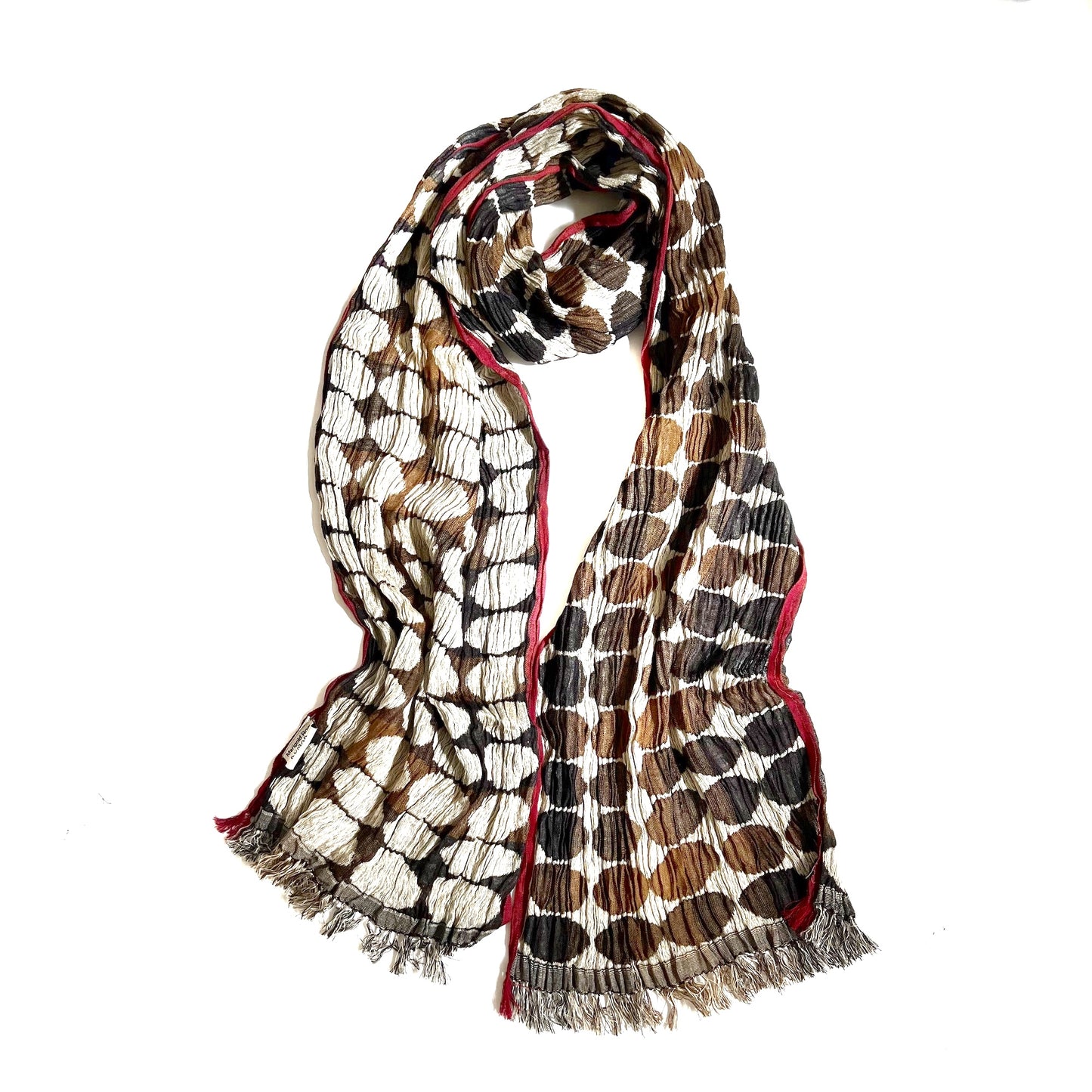 2335 crinkled silk scarf