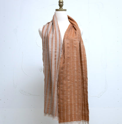23KL15 cashmere striped scarf