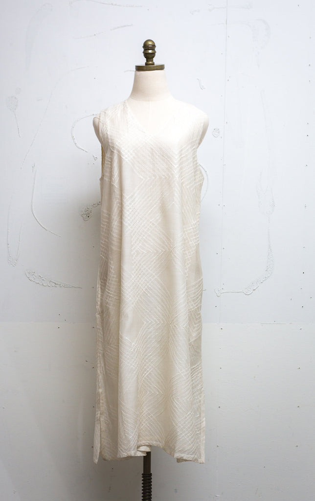 23TR5 - white cotton/silk dress