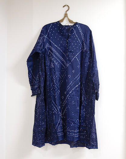 23i18 - tie dye cotton silk dress