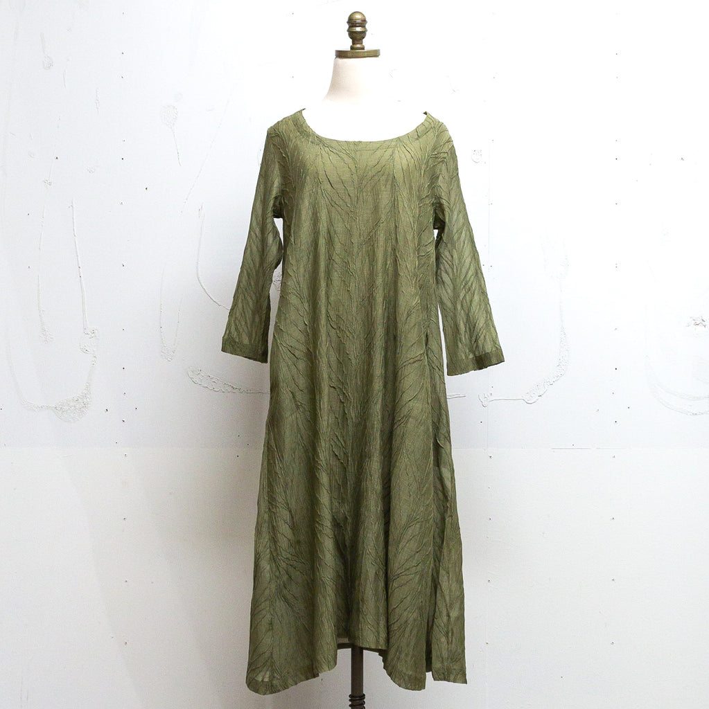 23TR6 - sage cotton/silk dress