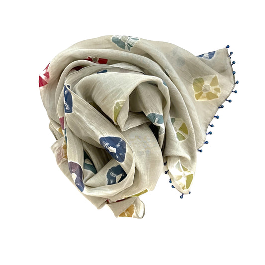 2456 cotton silk scarf