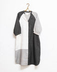 02.25.281 - Color Blocked Linen shirt Dress